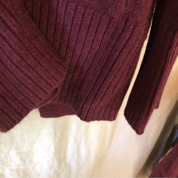 NWT A New Day cardigan pocket sweater oversize and stretchy mulberry color XS - Picture 6 of 8